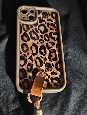 Leopard Print Iphone Case with handle accessory